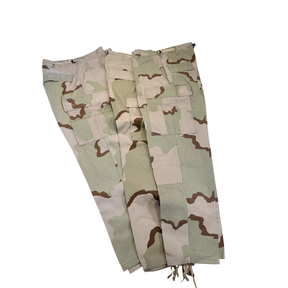 Unicor Desert Camouflage Combat Trousers Size M Regular Tan 3 Color Lot of 3